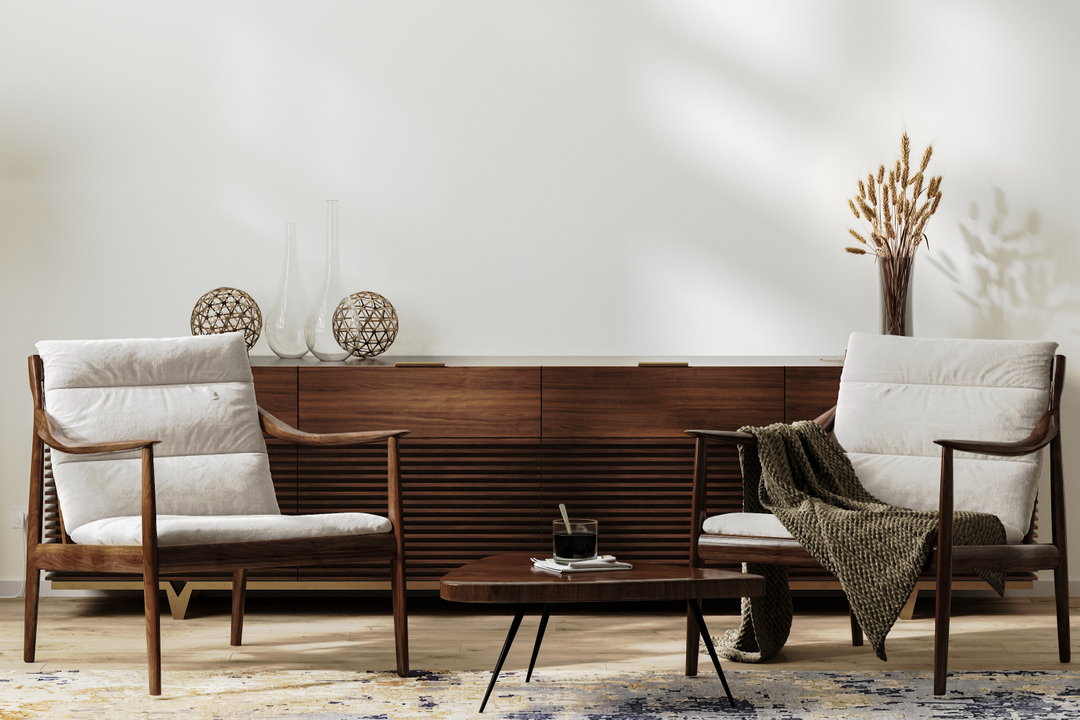 The warmth of dark colors: the sophisticated atmosphere created by walnut wood furniture.