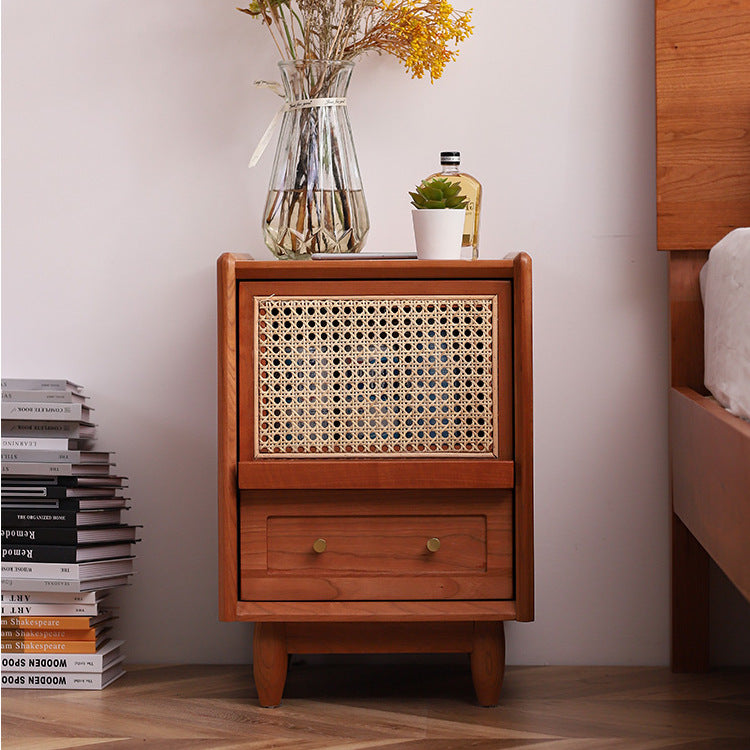 WAKARTA藤織床頭櫃 櫻桃木（可訂造） - Caterlog木錄