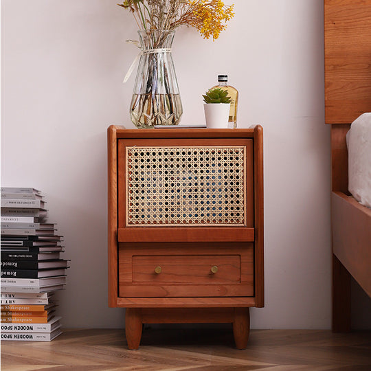 WAKARTA藤織床頭櫃 櫻桃木（可訂造） - Caterlog木錄