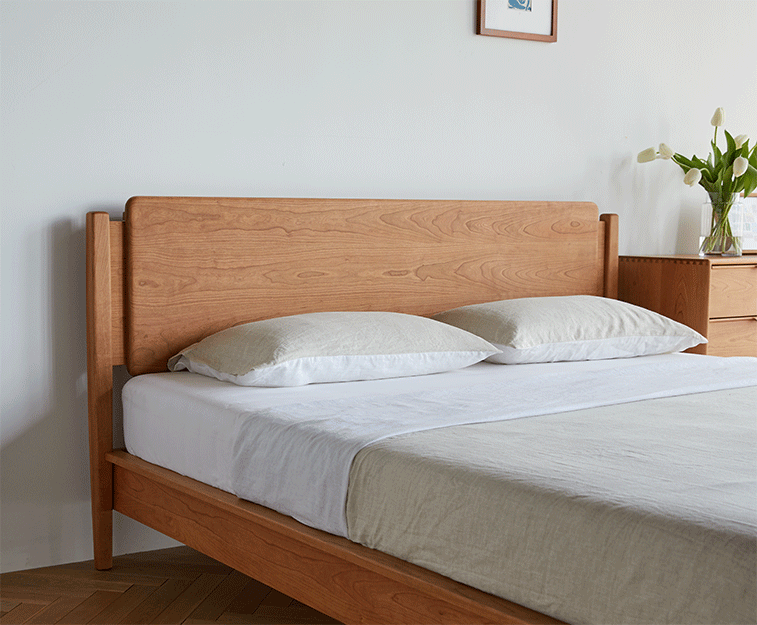 ARNWING日式雙人床 櫻桃木（可訂造） - Caterlog木錄