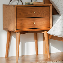 WAKARTA抽屜床頭櫃 櫻桃木（可訂造） - Caterlog木錄