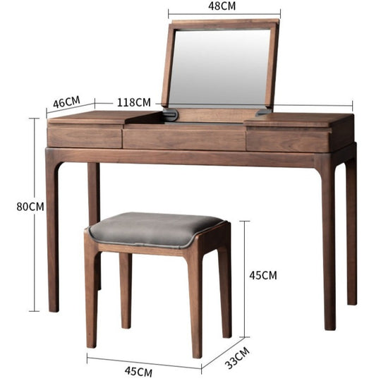 TEDALIST梳妆台书台黑胡桃木