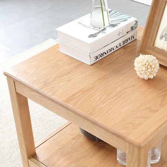 STANZOR square coffee table red oak