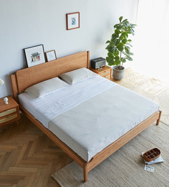 ARNWING日式雙人床 櫻桃木（可訂造） - Caterlog木錄