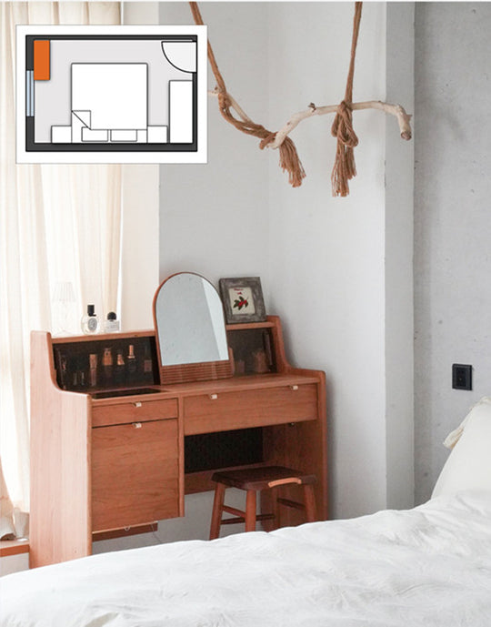 ARNWING梳妆台连镜樱桃木（可订造）