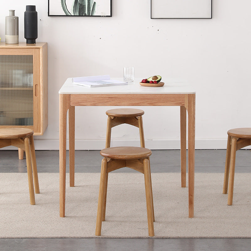 PLANTIOUS slate square dining table red oak