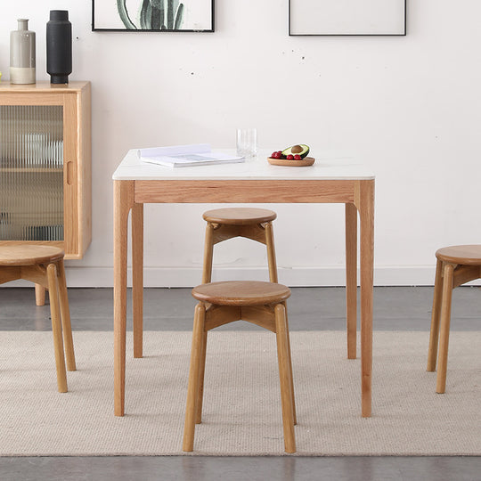 PLANTIOUS slate square dining table red oak