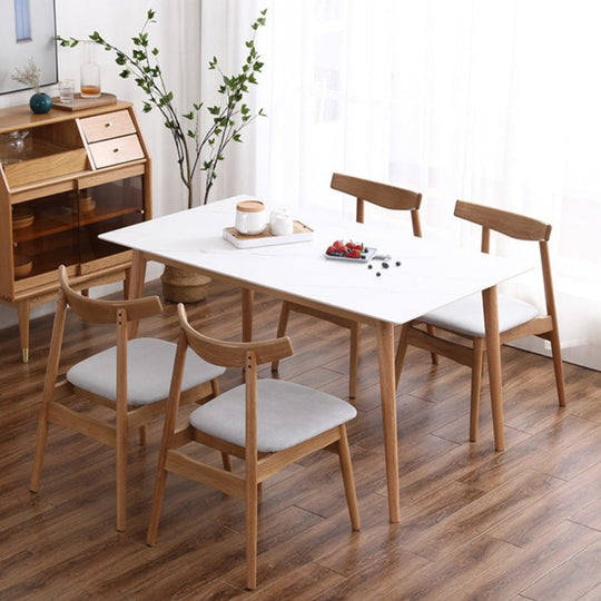 PLANTIOUS岩板餐台红橡木