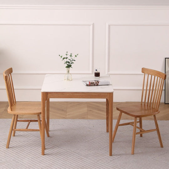 PLANTIOUS slate square dining table red oak